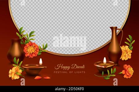 Bannière du festival de Diwali Illustration de Vecteur