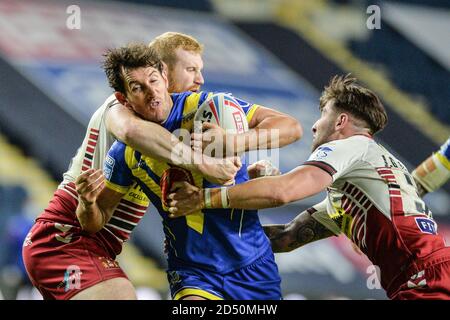 Stefan Ratchford de Warrington Wolves s'est attaqué Banque D'Images