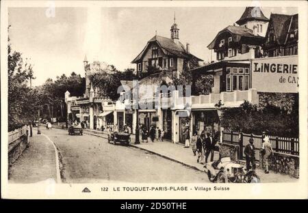 Le Touquet Paris Plage pas de Calais, Village Suisse | utilisation dans le monde entier Banque D'Images