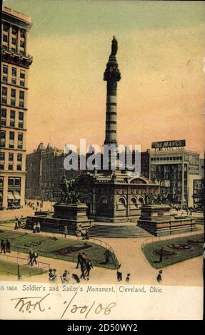 Cleveland Ohio USA, vue générale du monument du soldat et du marin | utilisation dans le monde entier Banque D'Images