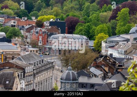 Panorama de la ville de Spa, province de Liège, Belgique Banque D'Images