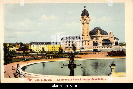 Limoges haute Vienne, vue générale de la Gare Limoges Bénédictins | usage dans le monde entier Banque D'Images