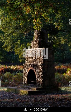 New Forest National Park, Royaume-Uni, 09 octobre 2020. La cheminée portugaise est un monument commémoratif de guerre de la première Guerre mondiale situé dans le parc national de New Forest, au Royaume-Uni. Il est situé ne Banque D'Images