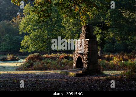 New Forest National Park, Royaume-Uni, 09 octobre 2020. La cheminée portugaise est un monument commémoratif de guerre de la première Guerre mondiale situé dans le parc national de New Forest, au Royaume-Uni. Il est situé ne Banque D'Images