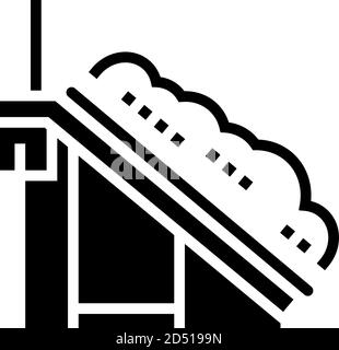 waste sorting conveyor belt glyph icon vector illustration Illustration de Vecteur