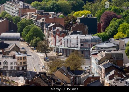 Panorama de la ville de Spa, province de Liège, Belgique Banque D'Images