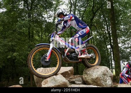 Jonas Schiele (Beta / Trial 125) pendant le Championnat du monde de Trial FIM Hertz (Round 4) sur le circuit moto Club Lazzate le 11 octobre 2020 à Lazzate ( Banque D'Images