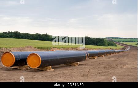 Travaux de construction du gazoduc Balkan Stream. Banque D'Images