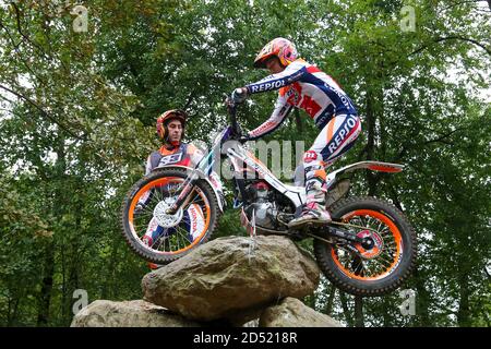 Takahisa Fujiinami (Montesa / Trial GP) lors du Championnat du monde de Trial FIM Hertz (Round 4) sur le circuit moto Club Lazzate le 11 octobre 2020 à la Banque D'Images