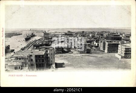 Port Said Ägitten, vue panoramique de la ville | utilisation dans le monde entier Banque D'Images