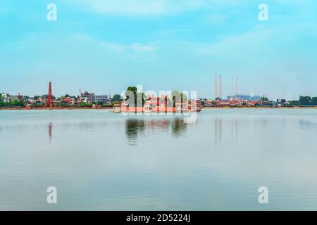 Jagmandir ou JAG Mandir est un musée sur l'île Lac de Kishore Sagar dans la ville de Kota dans l'État du Rajasthan de Inde Banque D'Images