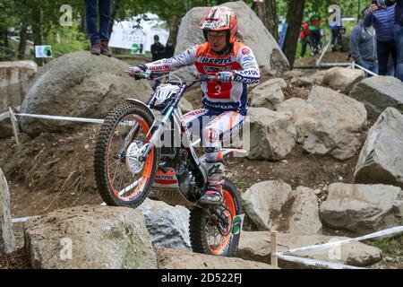 Takahisa Fujiinami (Montesa / Trial GP) lors du Championnat du monde de Trial FIM Hertz (Round 4) sur le circuit moto Club Lazzate le 11 octobre 2020 à la Banque D'Images