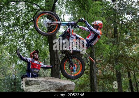 Takahisa Fujiinami (Montesa / Trial GP) lors du Championnat du monde de Trial FIM Hertz (Round 4) sur le circuit moto Club Lazzate le 11 octobre 2020 à la Banque D'Images