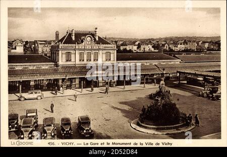 Vichy Allier, la Gare et le Monument de la ville de Vichy | utilisation dans le monde entier Banque D'Images