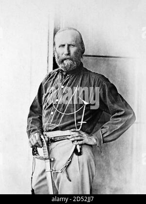 Giuseppe Garibaldi. Portrait du général et homme politique italien Giuseppe Maria Garibaldi (1807-1882) de Gustave le Gray, 1860 Banque D'Images