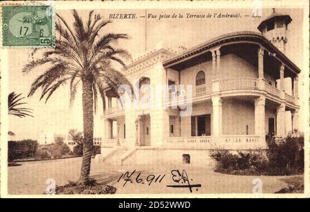 Bizerte Tunesien, vue levier de la terrasse de l'Amiré | utilisation dans le monde entier Banque D'Images