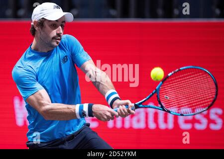 Cologne, Allemagne. 12 octobre 2020. Tennis: ATP Tour, individuel, hommes, 1er tour, Thompson (Australie) - Novak (Autriche). Jordan Thompson en action. Credit: Marius Becker/dpa/Alay Live News Banque D'Images