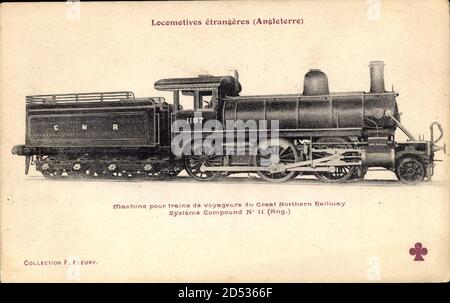 Locomotives tendances d'Angleterre, machine Compound, No 11 | utilisation dans le monde entier Banque D'Images