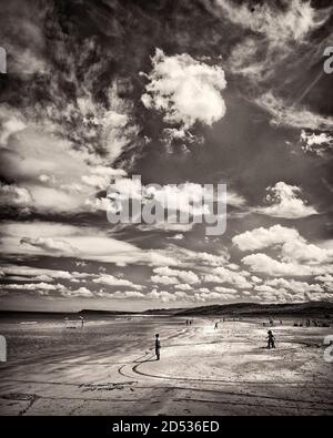 Plage, Curran Strand, Portrush, Irlande du Nord Banque D'Images