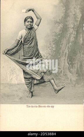 Ta ra ra Boom de ay, Indische Tänzerin in Sari | utilisation dans le monde entier Banque D'Images