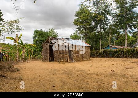 Haïti maison rurale en bois Banque D'Images