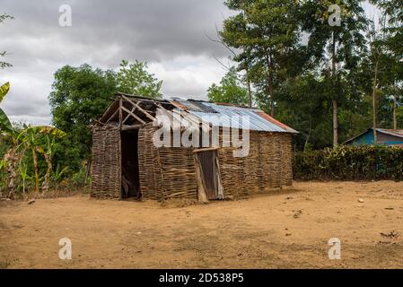 Haïti maison rurale en bois Banque D'Images