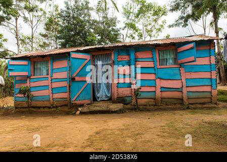 Haïti maison rurale en bois Banque D'Images
