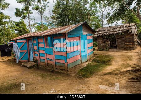 Haïti maison rurale en bois Banque D'Images