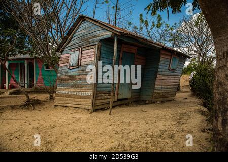 Haïti maison rurale en bois Banque D'Images