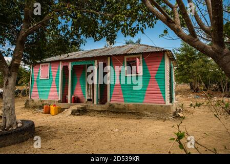 Haïti maison rurale en bois Banque D'Images