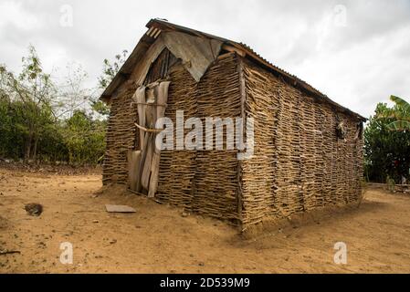 Haïti maison rurale en bois Banque D'Images