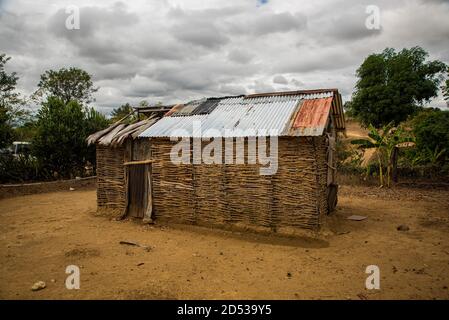 Haïti maison rurale en bois Banque D'Images