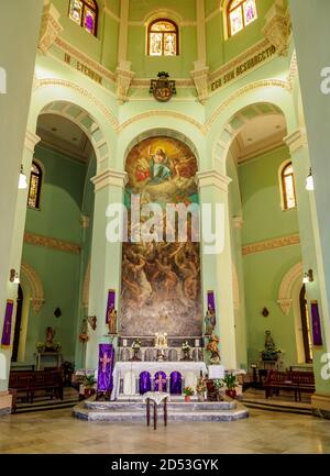 Chapelle centrale, intérieur, nécropole Cristobal Colon, Vedado, la Havane, province de la Habana, Cuba Banque D'Images