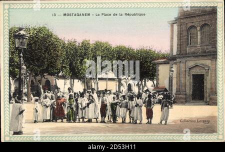 Passespartat Mostaganem Oran Algerien, la place de la République | utilisation dans le monde entier Banque D'Images