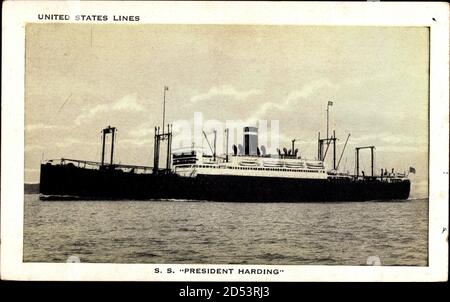 Steamer SS President Harding, United States Lines, USL | utilisation dans le monde entier Banque D'Images