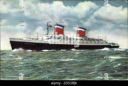 Steamer SS États-Unis, Dampfschiff, United States Lines, USL | utilisation dans le monde entier Banque D'Images