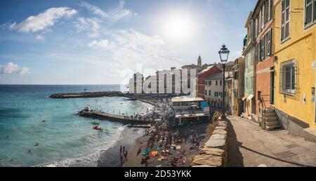 Bogliasco, Italie - août 2020 : le village pittoresque de Bogliasco, Bogliasco, Ligurie, Italie, Europe Banque D'Images