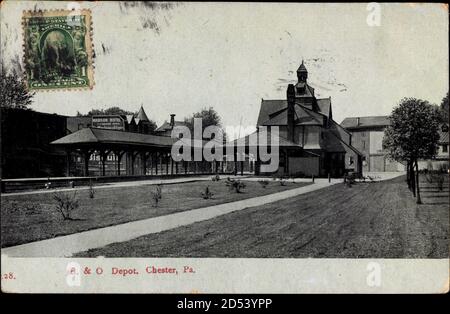 Chester Pennsylvania USA, BO Depot, Bahnhof, gare ferroviaire | utilisation dans le monde entier Banque D'Images