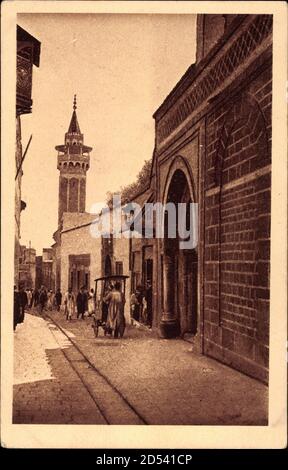 Tunis Tunesien, rue de la Kasbah, Straßenpartie, Minarett | utilisation dans le monde entier Banque D'Images