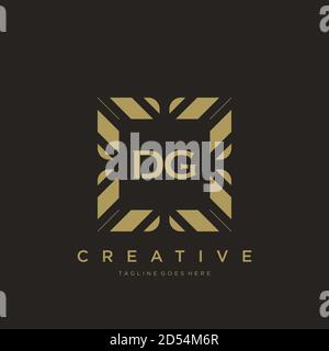 lettre initiale luxe ornement monogramme logo modèle vecteur Illustration de Vecteur