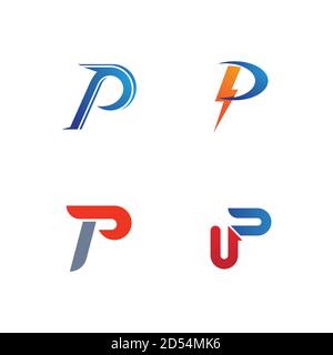 Logo P et modèle vectoriel de symbole Illustration de Vecteur