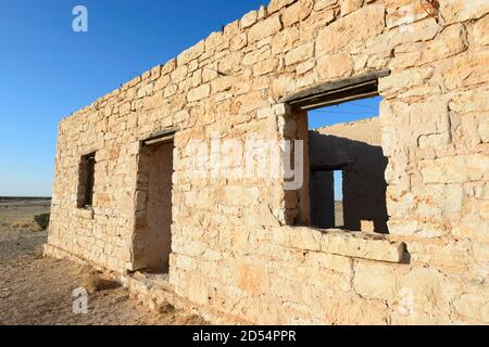 Carcory Homestead Ruin est une ancienne propriété de Sidney Kidman classée au patrimoine, sur le chemin de développement Eyre, Birdsville, Shire of Diamantina, Queensl Banque D'Images