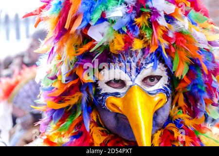 Vue photo dans la ville de Venise pendant les vacances du Carnaval Banque D'Images