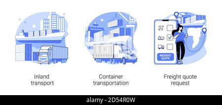 Illustrations vectorielles du concept abstrait du fournisseur de services logistiques. Illustration de Vecteur