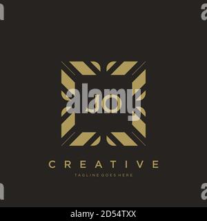 lettre initiale luxe ornement monogramme logo modèle vecteur Illustration de Vecteur