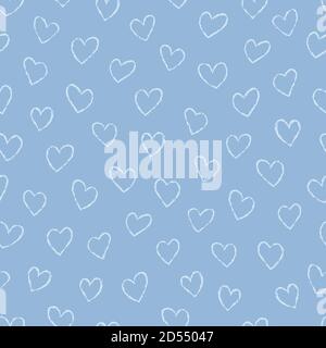 Motif abstrait sans coutures coeurs dessinés à la main. Arrière-plan de l'illustration vectorielle Cute Hearts. Illustration de motif pour l'impression, le web, la décoration d'intérieur, le fashi Illustration de Vecteur