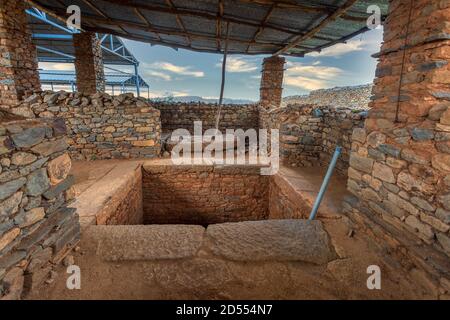 Ruines antiques du berceau de la civilisation, tombes des rois Kaleb & GebreMeskel à Aksum en Ethiopie Banque D'Images