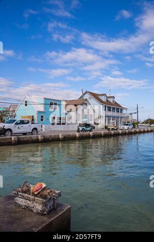 Bahamas, îles Abaco, Green Turtle Cay, New Plymouth Banque D'Images
