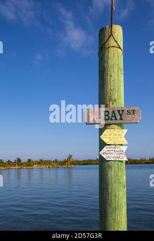 Bahamas, îles Abaco, Green Turtle Cay, New Plymouth Banque D'Images