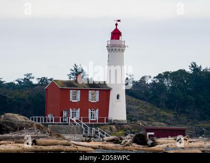 Phare Fisgard, fort Rod Hill, Victoria (Colombie-Britannique), Canada Banque D'Images